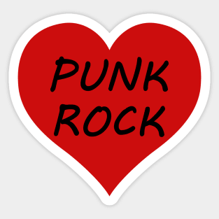 Punk Rock Love Heart Sticker